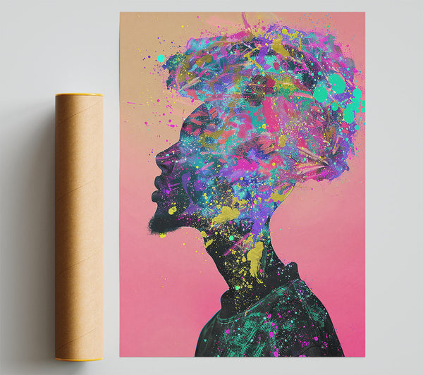 Pink And Gold Burst