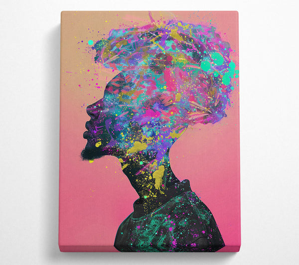  A Canvas Print of Pink And Gold Burst Canvas Print