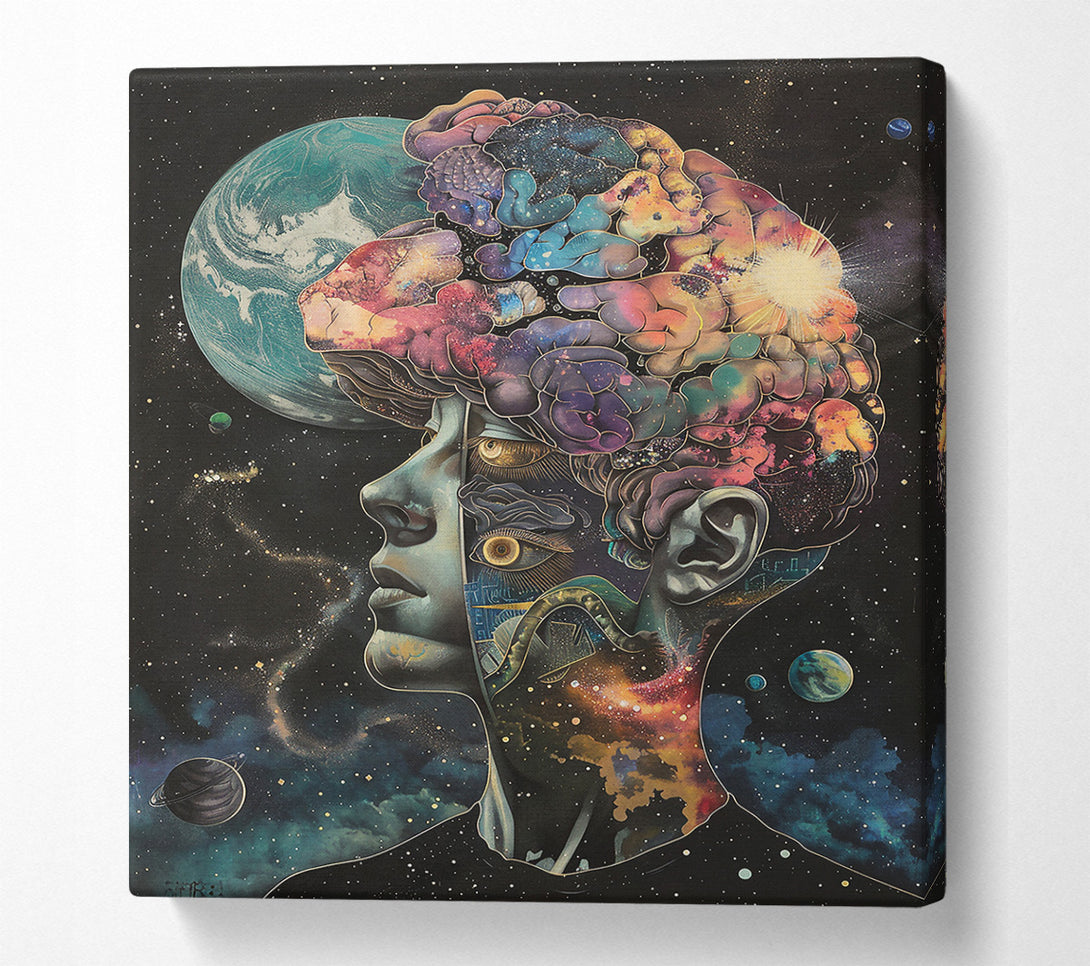 A Canvas Print of Cosmic Teal Dreams Canvas Wall Art