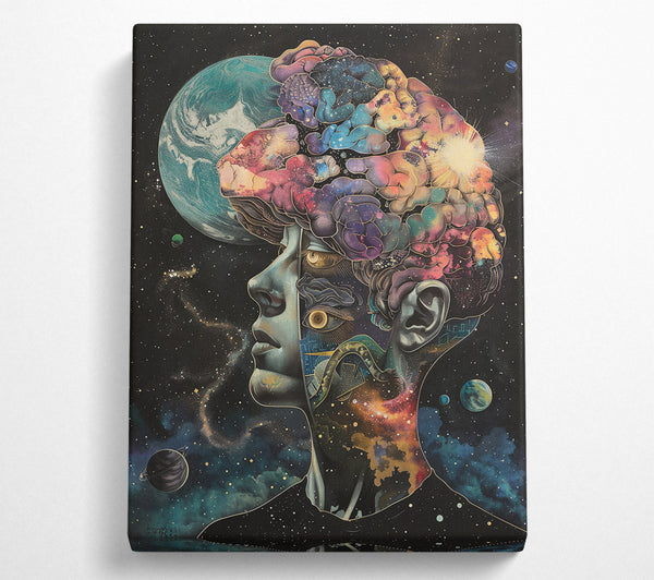  A Canvas Print of Cosmic Teal Dreams Canvas Wall Art