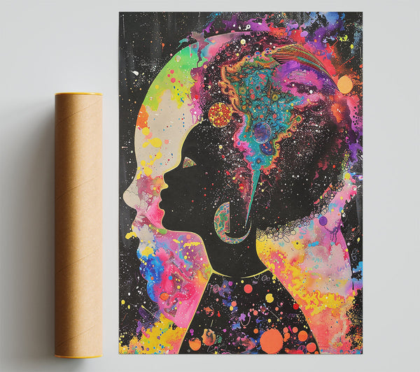 Orange Cosmic Silhouette