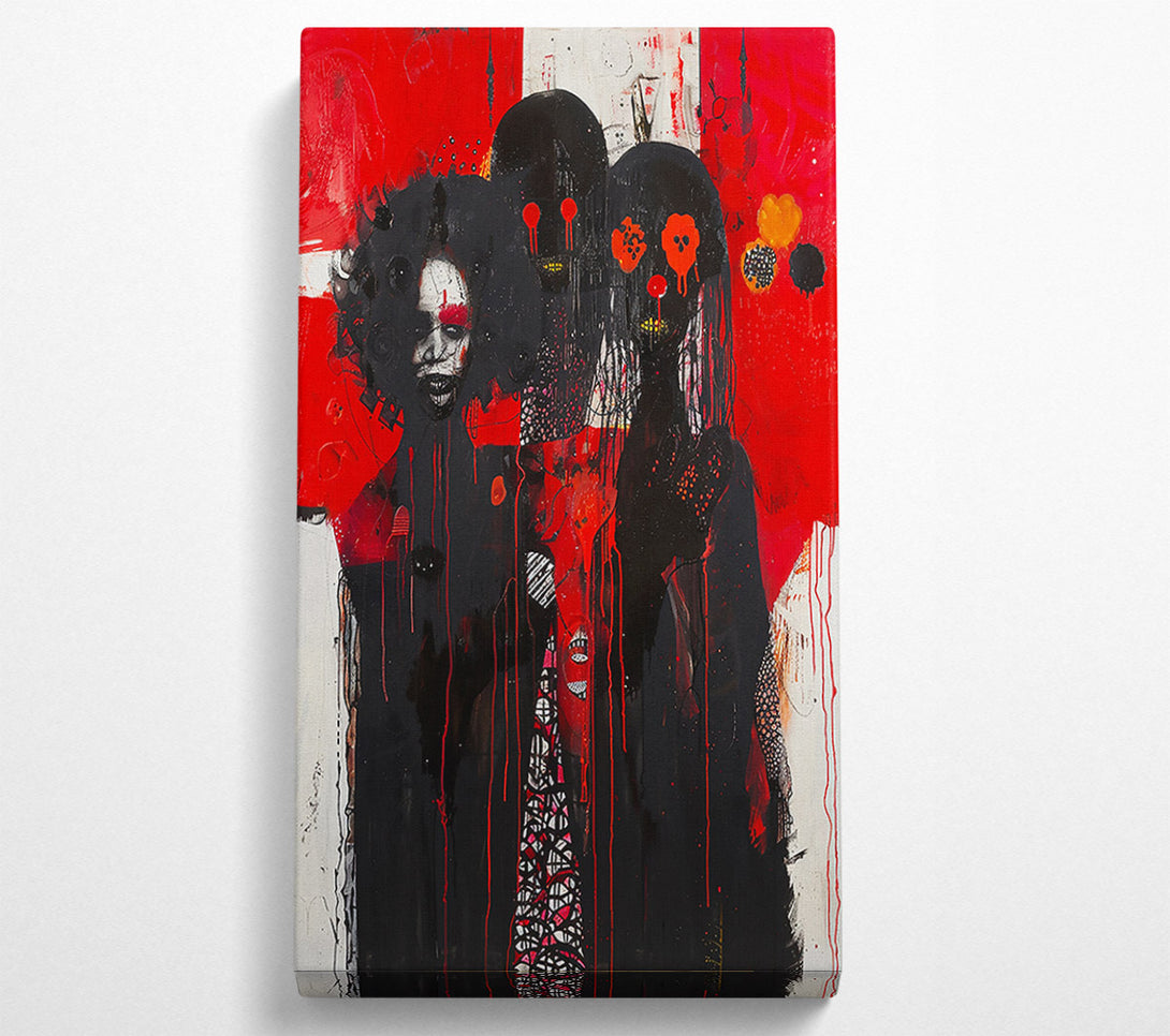  A Canvas Print of Crimson Canvas Faces Canvas Print