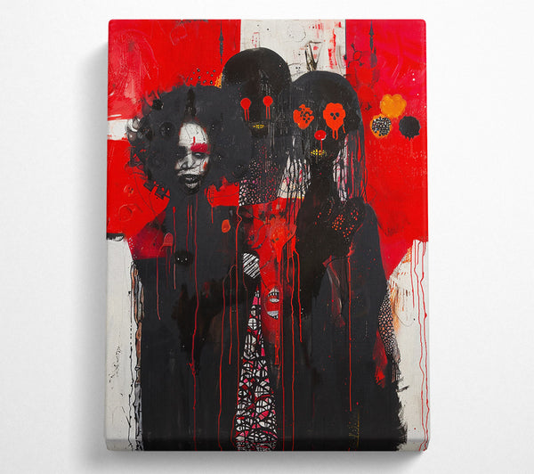  A Canvas Print of Crimson Canvas Faces Canvas Print