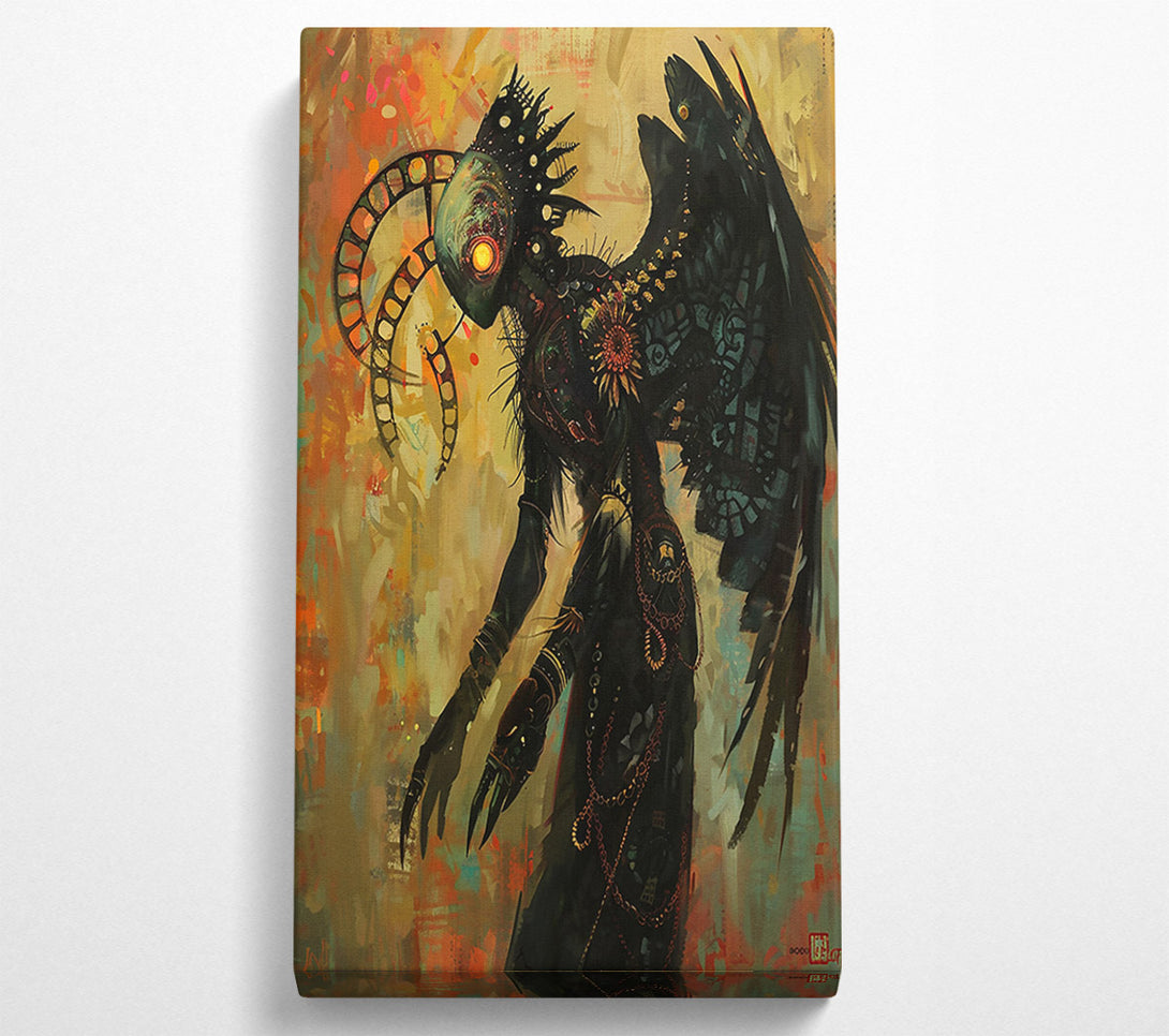  A Canvas Print of Black Winged Guardian Canvas Wall Art