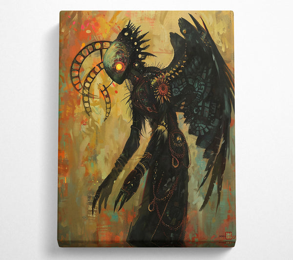  A Canvas Print of Black Winged Guardian Canvas Wall Art