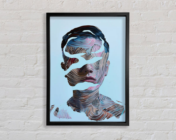 Torn Up Face Framed Print