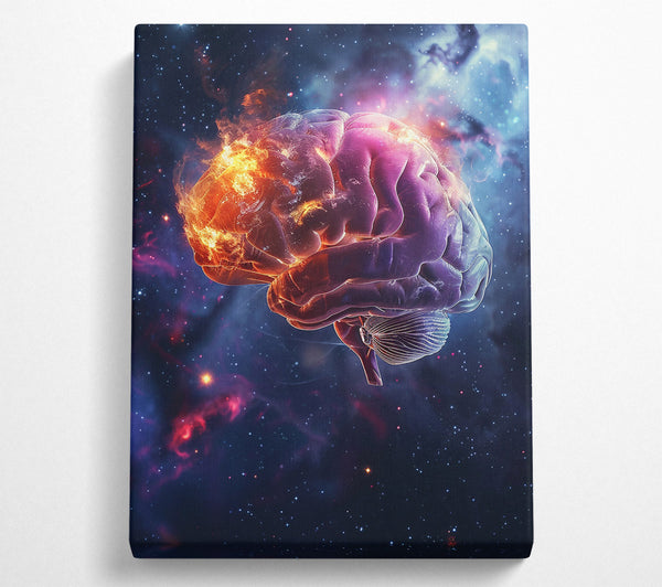 Cosmic Orange Mind Canvas Wall Art