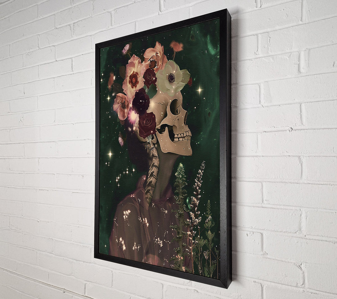  A Canvas Print of Dusty Rose Skull Canvas Art