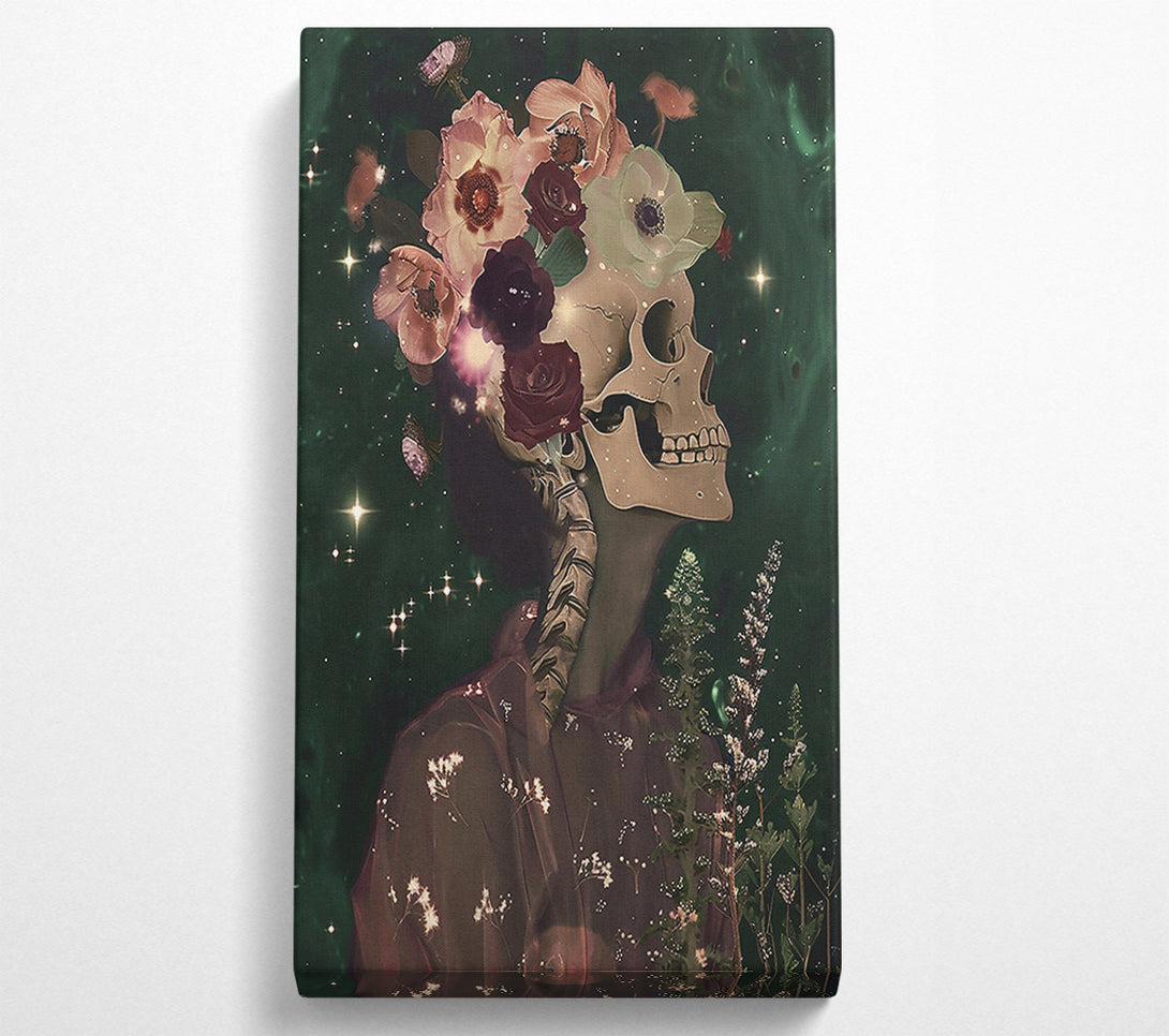  A Canvas Print of Dusty Rose Skull Canvas Art