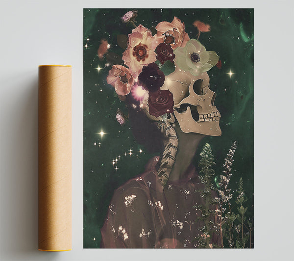 Dusty Rose Skull