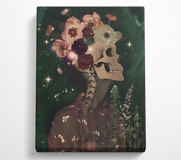  A Canvas Print of Dusty Rose Skull Canvas Art