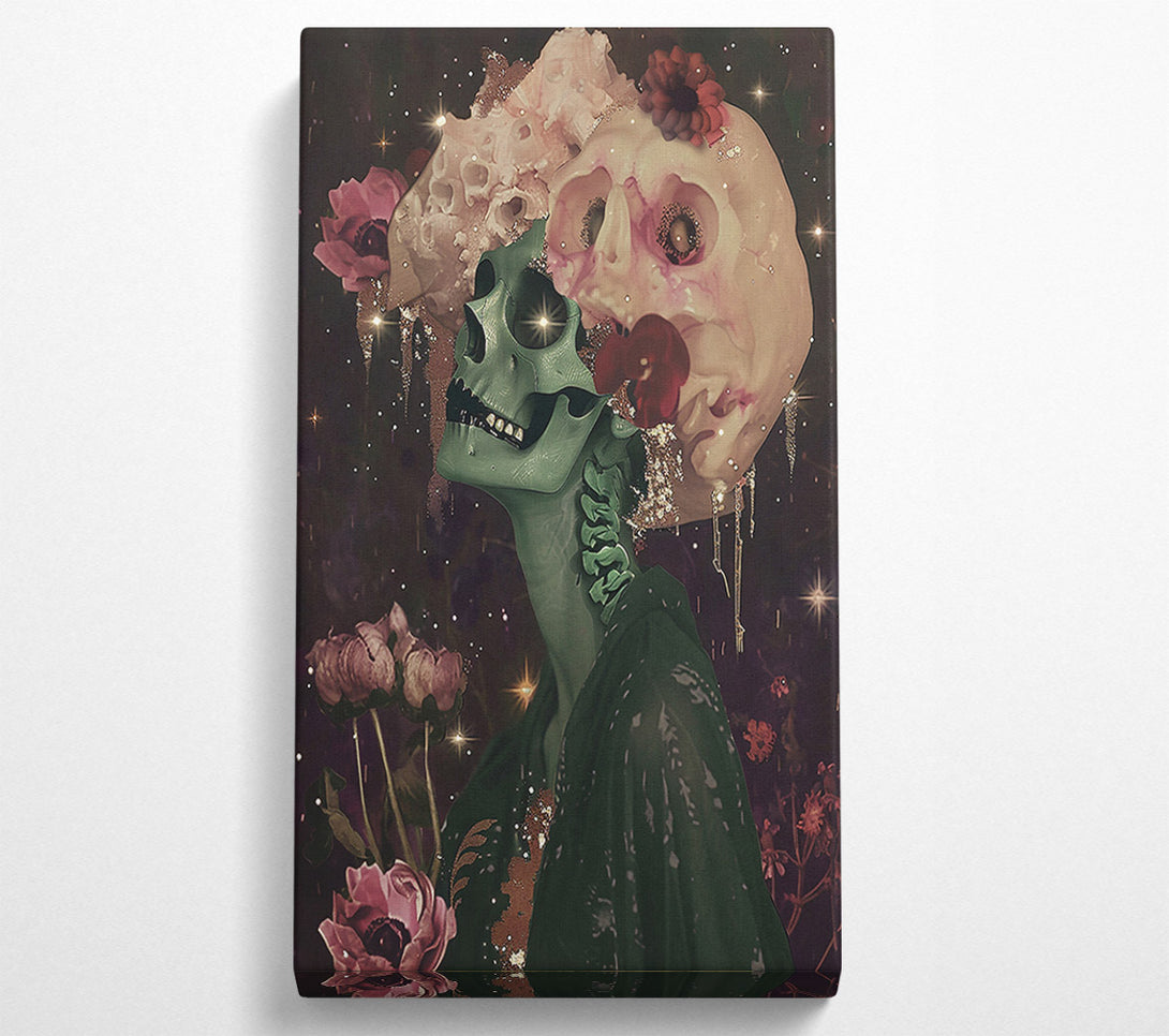  A Canvas Print of Emerald Skeleton Bloom Canvas Art