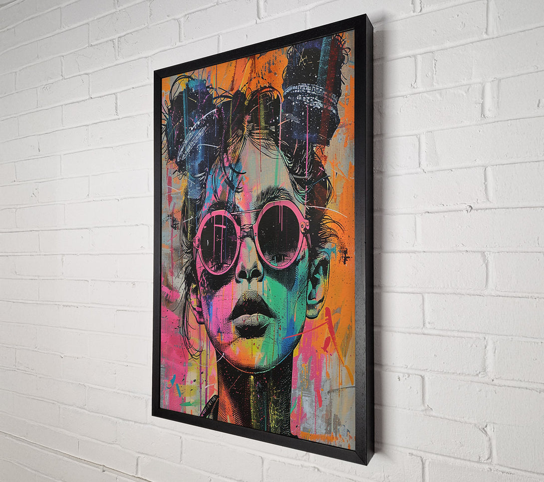  A Canvas Print of Pink Shades Embrace Canvas Wall Art
