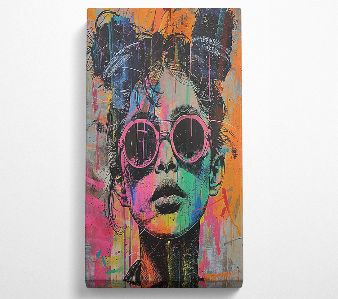  A Canvas Print of Pink Shades Embrace Canvas Wall Art