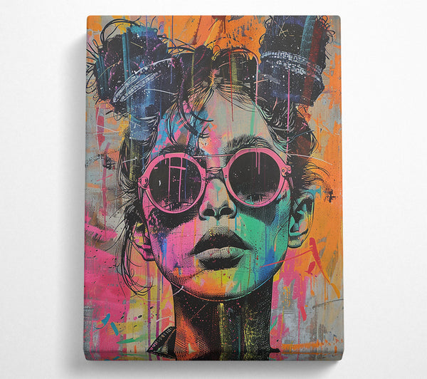  A Canvas Print of Pink Shades Embrace Canvas Wall Art