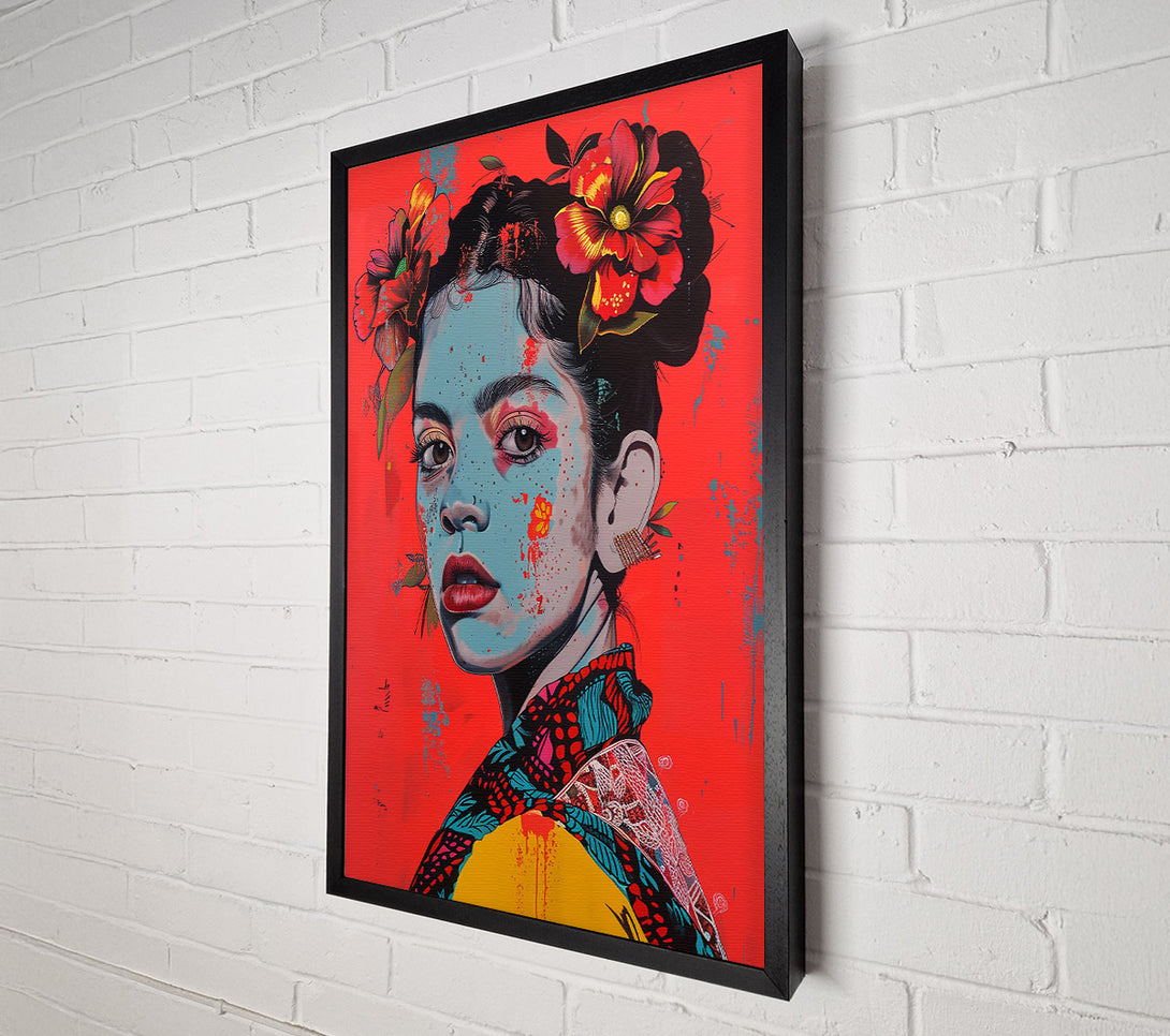  A Canvas Print of Crimson Bloom Beauty Canvas Art