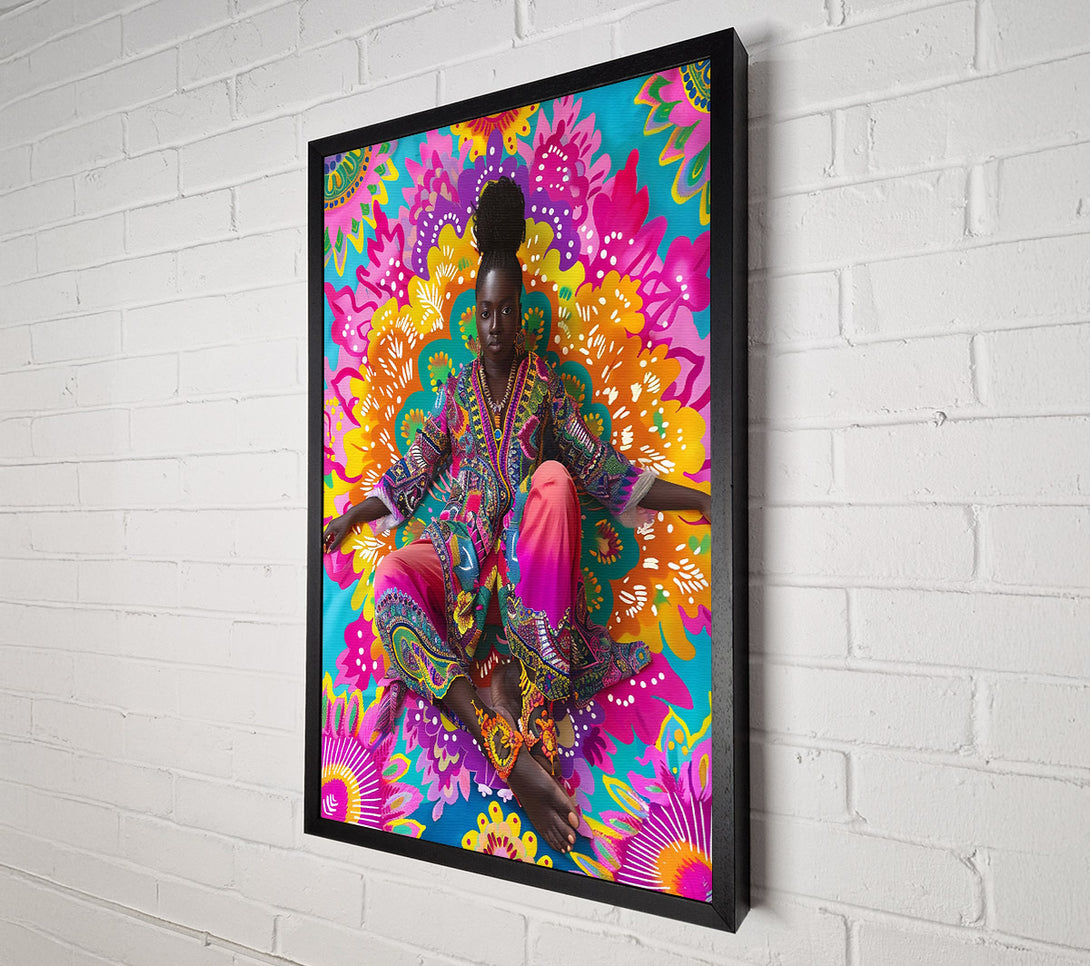  A Canvas Print of Pink Floral Tapestry Canvas Art