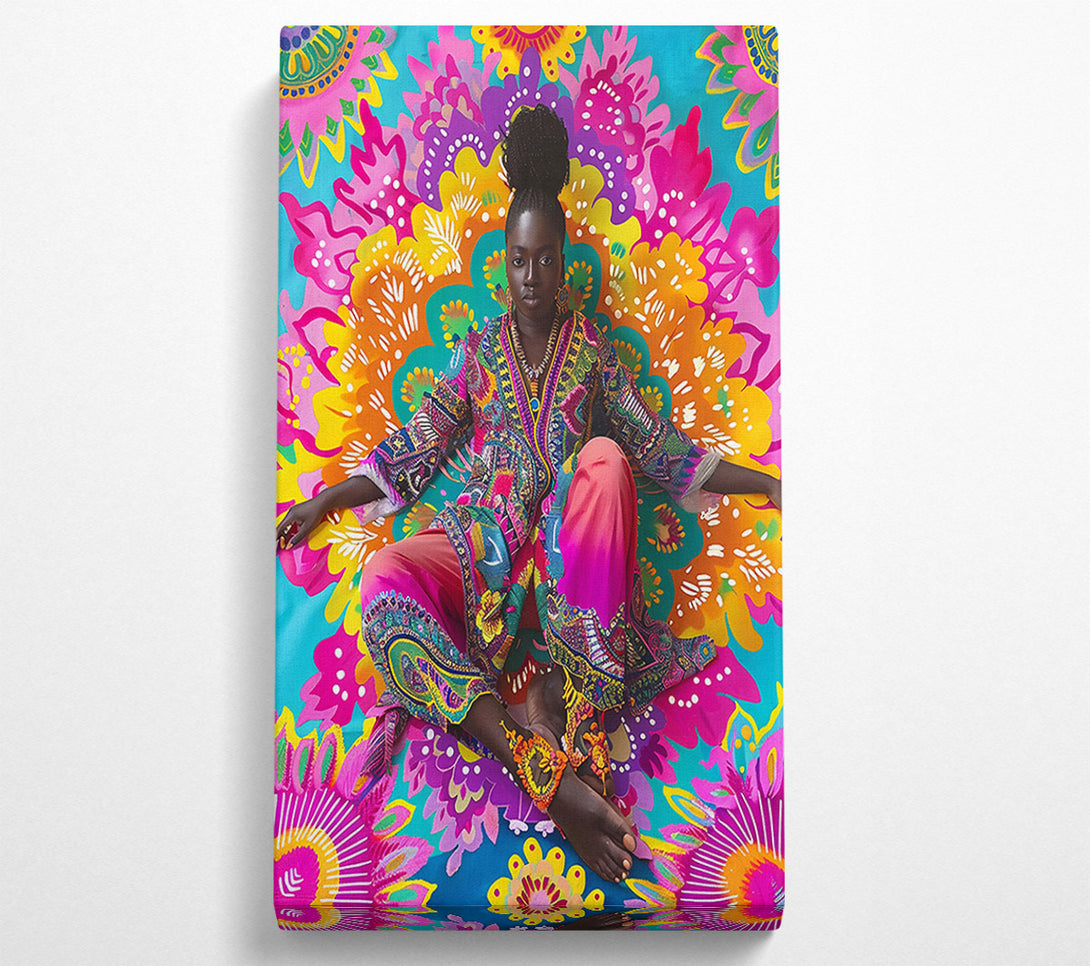  A Canvas Print of Pink Floral Tapestry Canvas Art