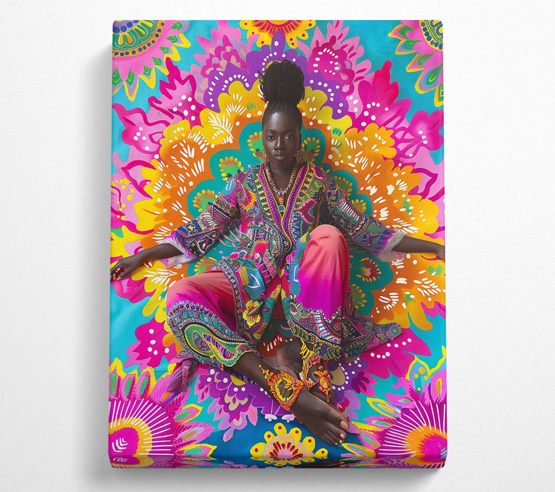  A Canvas Print of Pink Floral Tapestry Canvas Art