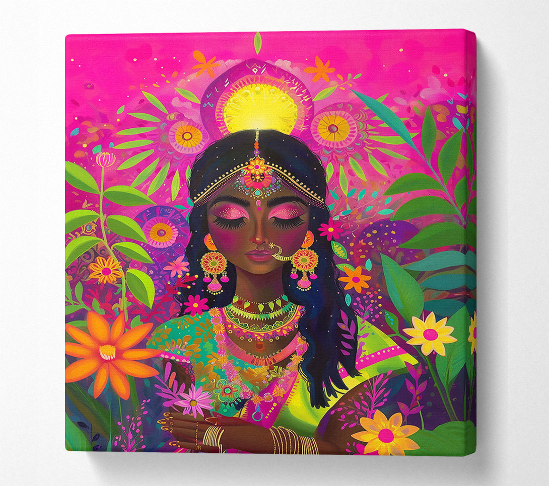  A Canvas Print of Pink Blooming Peace Canvas Print