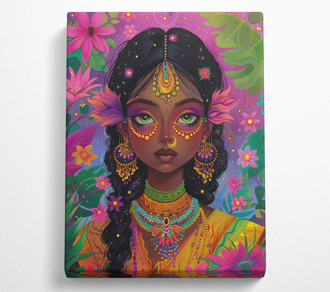  A Canvas Print of Golden Flower Bloom Canvas Print