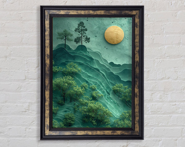 Trees In The Green Sand Framed Print