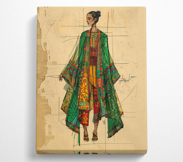  A Canvas Print of Emerald Green Elegance Canvas Print