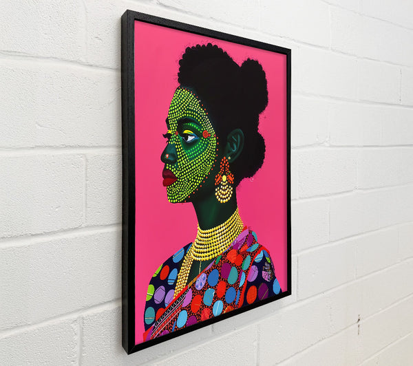 Green Dotted Portrait