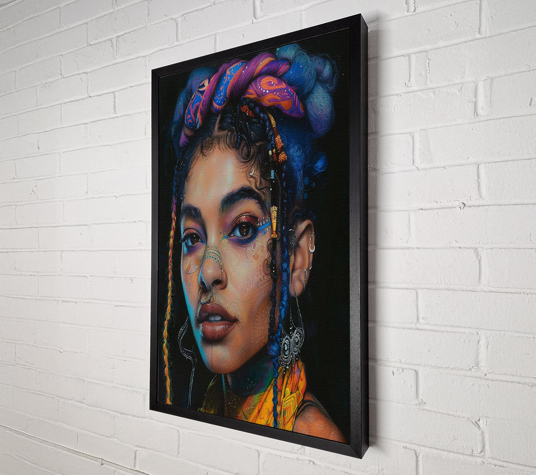  A Canvas Print of Blue Braided Beauty Canvas Wall Art