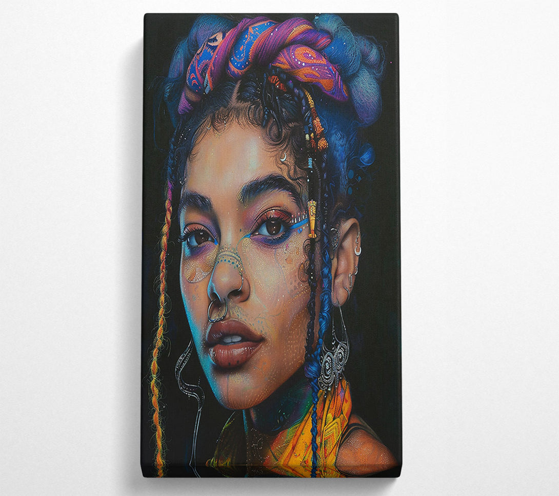  A Canvas Print of Blue Braided Beauty Canvas Wall Art