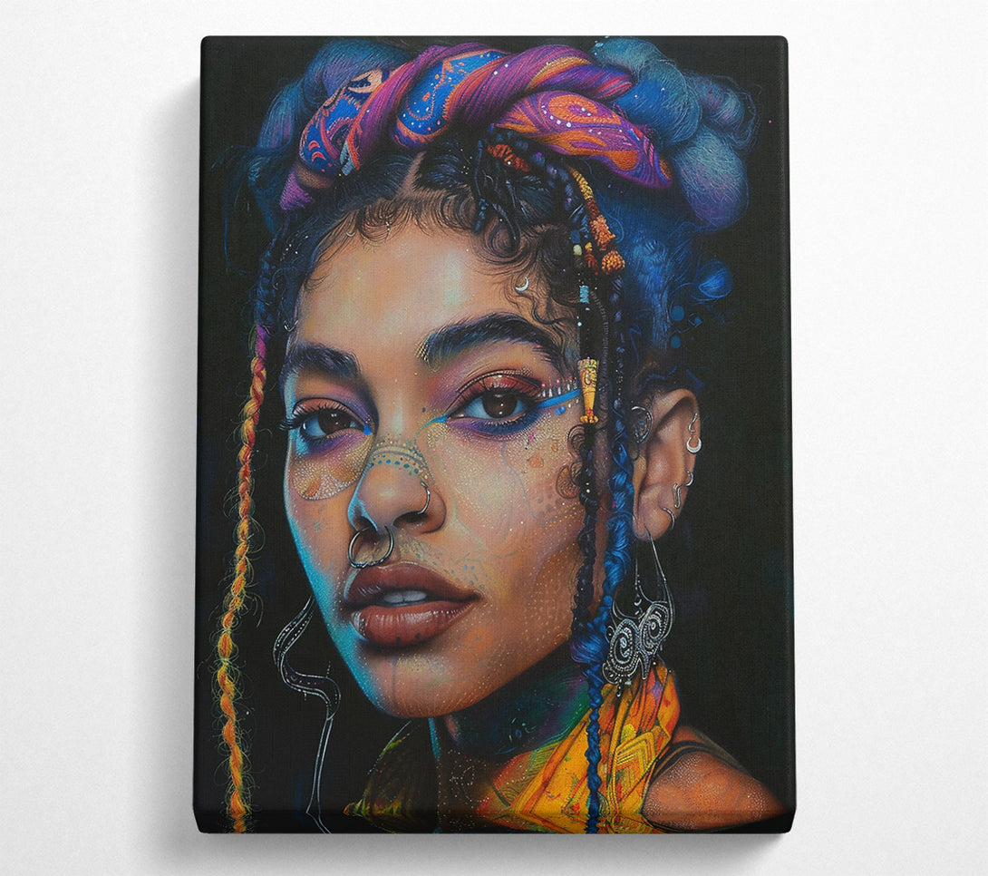  A Canvas Print of Blue Braided Beauty Canvas Wall Art