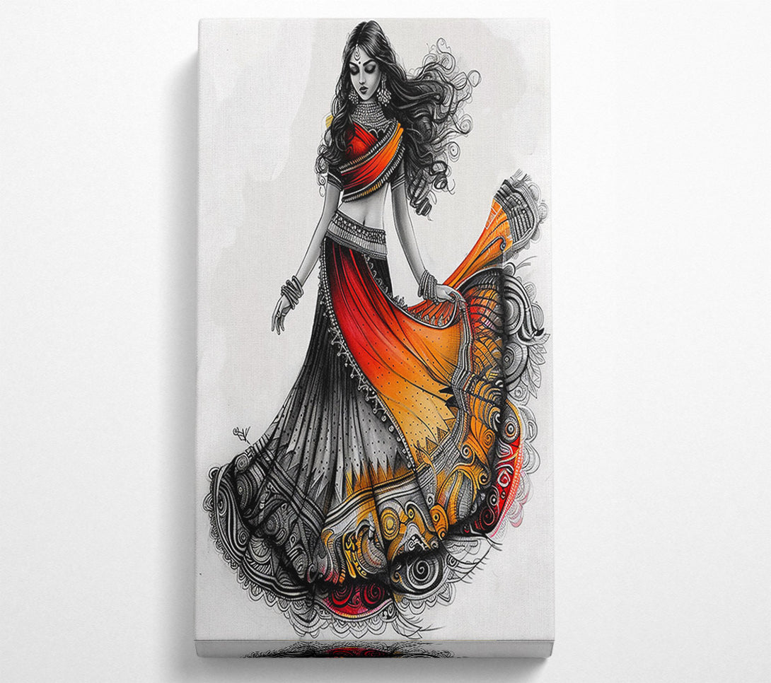  A Canvas Print of Orange And Black Dance Canvas Art