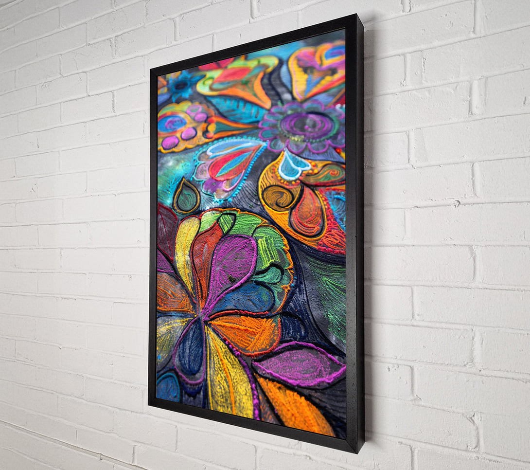  A Canvas Print of Orange Floral Dreamscapes Canvas Print