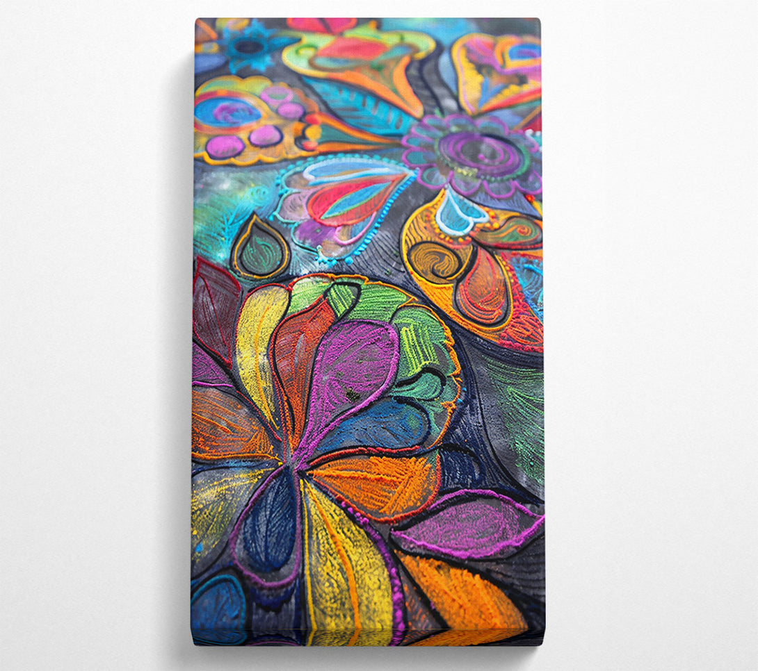  A Canvas Print of Orange Floral Dreamscapes Canvas Print