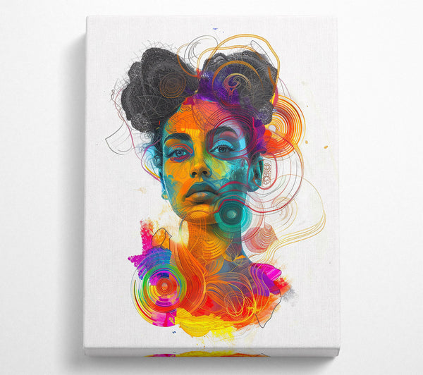 Orange Swirls Of Identity Canvas Art