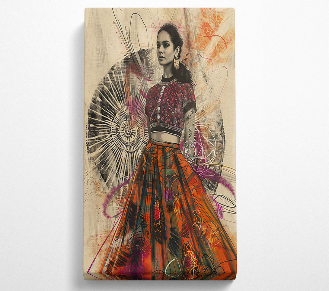  A Canvas Print of Orange Radiance Of Life Canvas Wall Art