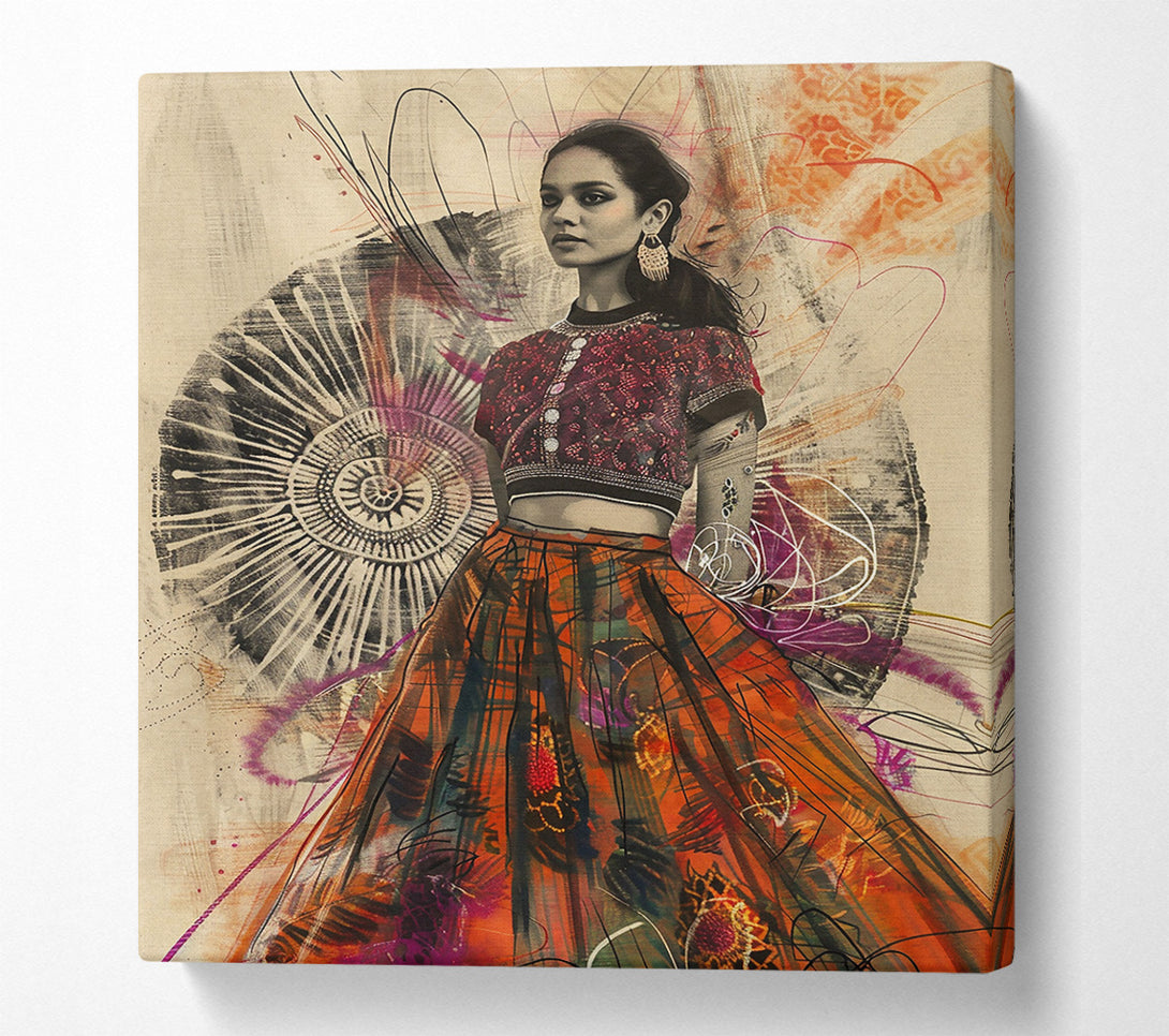  A Canvas Print of Orange Radiance Of Life Canvas Wall Art
