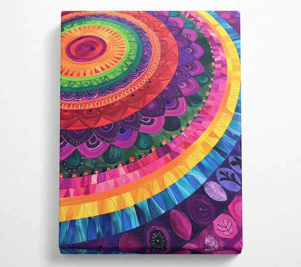 Orange Mandala Dream Canvas Wall Art