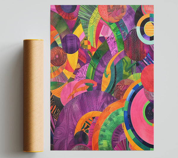 Purple Geometric Symphony