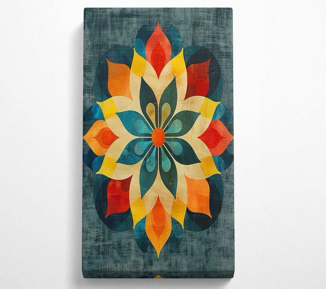  A Canvas Print of Teal Mandala Bloom Canvas Wall Art