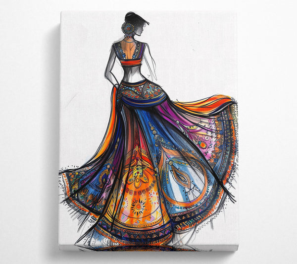 Orange And Blue Dreams Canvas Wall Art