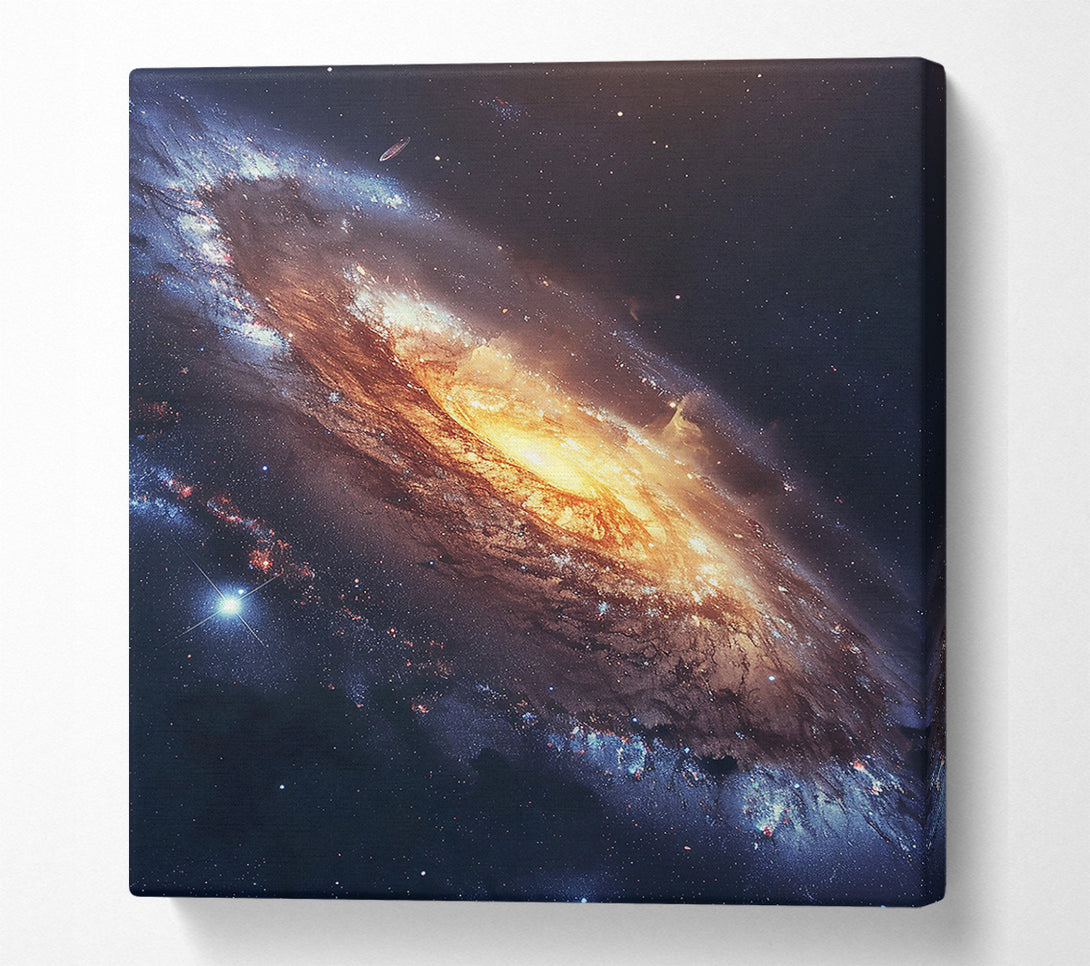  A Canvas Print of Golden Galactic Swirl Canvas Print