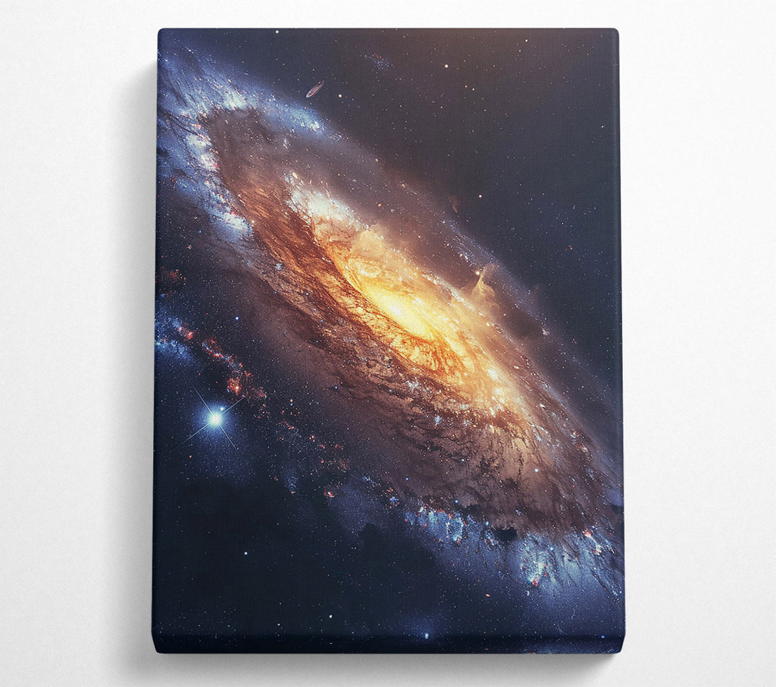 A Canvas Print of Golden Galactic Swirl Canvas Print