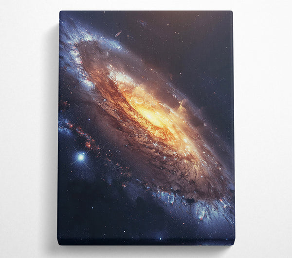 A Canvas Print of Golden Galactic Swirl Canvas Print