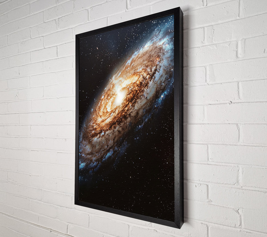  A Canvas Print of Golden Galactic Spiral Canvas Print