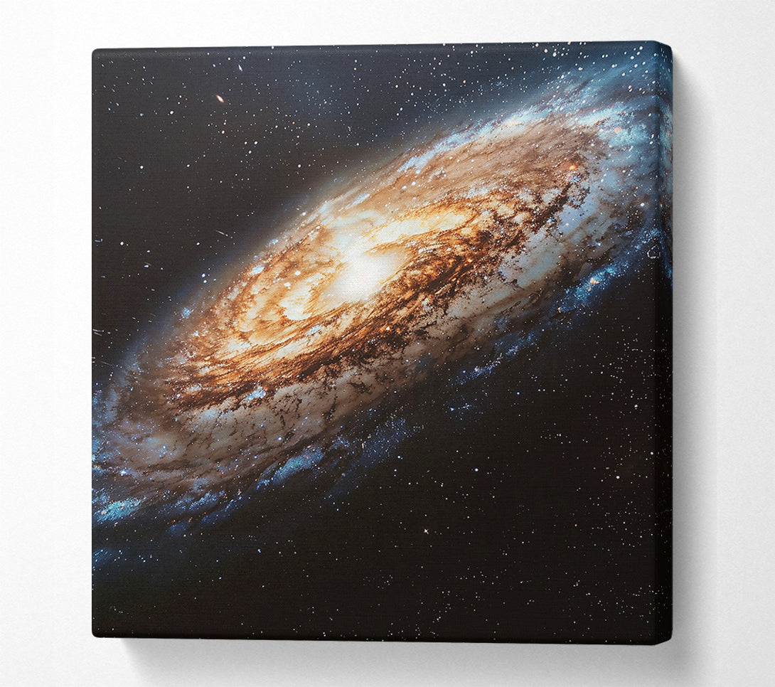  A Canvas Print of Golden Galactic Spiral Canvas Print
