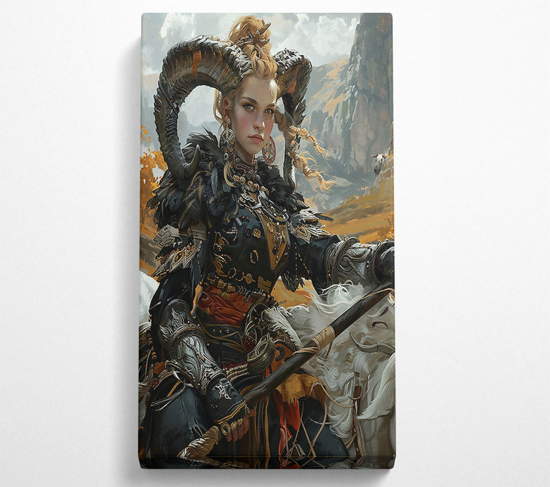  A Canvas Print of Golden Horned Rider Canvas Art