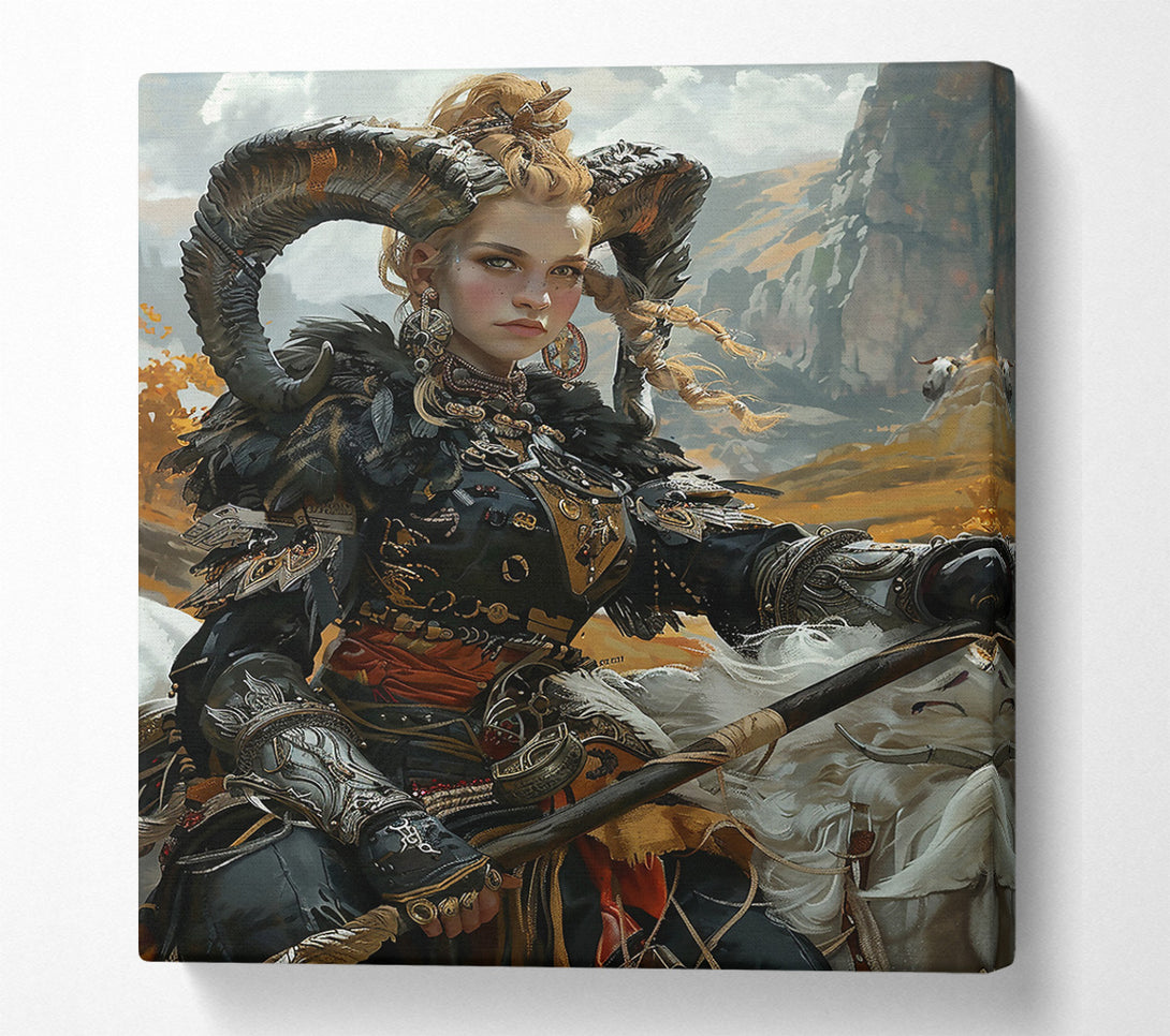  A Canvas Print of Golden Horned Rider Canvas Art