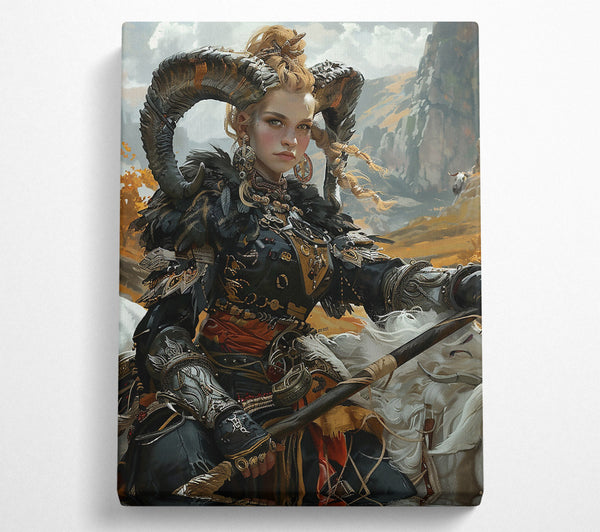  A Canvas Print of Golden Horned Rider Canvas Art
