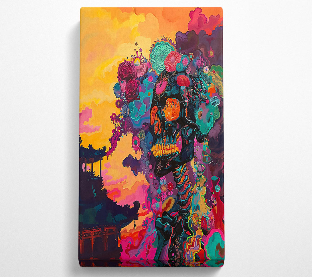  A Canvas Print of Orange Skull Dreamscape Canvas Art